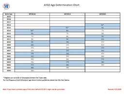 Birth Year Chart Ayso Region 870