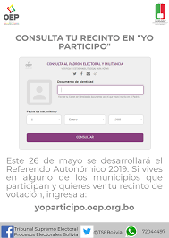 El ministro del interior eduardo wado de pedro y el titular de la cámara de diputados, sergio massa, se. Ingresa A Tribunal Electoral Departamental De La Paz Facebook