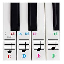 Piano Sticker For 61 Key Keyboards Transparent And Removable With Free Piano Ebook