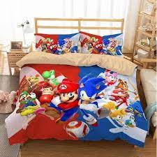 Check spelling or type a new query. Super Mario And Sonic The Hedgehog 1 Duvet Cover Bedding Set Bedding Picky