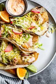 Season the fish with a little salt and pepper on both sides. Gluten Free Fried Fish Tacos With Chipotle Baja Cream Snixy Kitchen