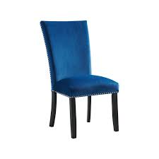 Cool contemporary furniture at great prices. Picket House Furnishings Celine Blue Velvet Side Chair Set Walmart Com Walmart Com