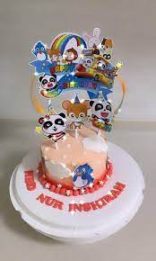 Baby Bus Theme Halal Cake Food Drinks Homemade Bakes On Carousell