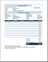 Invoice Templates Word Excel Templates