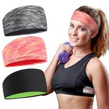 If you have shorter hair, you might find that it's hard to keep headbands in place — especially when you're sweating. Amazon Com Workout Headbands For Women Non Slip 3 Pack Sweat Wicking Hair Bands For Yoga Fitness Sports Running Elastic Fits All Head Sizes And Under Helmets Beauty