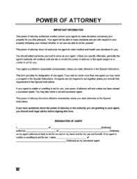 A principal can give an agent broad the power of attorney is frequently used in the event of a principal's illness or disability, or in legal transactions where the principal cannot be present. Power Of Attorney Form Free Template Download Pdf Word
