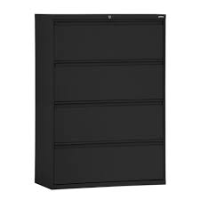 36 4 drawer lateral file cabinet. Reviews For Sandusky 800 Series 36 In W 4 Drawer Full Pull Lateral File Cabinet In Black Lf8f364 09 The Home Depot
