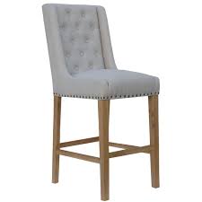 Absolutely perfect counter height stools and exactly what i wanted and expected for something unique that would work well in the space for size and color. Natural Button Back Studded Bar Stool 0 Fianace Available