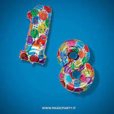 1 8 Chi Compie 18 Anni Questo Mese Buon Compleanno Sara Una Festa Magica Con I Palloncini Magic Party Magic Party Birthday Candles Birthday