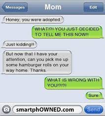 Oh right a wizard never tells doctor: Adoption Funny Texts Jokes Message Mom Make Me Laugh