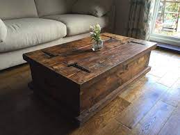 Rustic coffee table from abacus a rustic coffee table from abacus is something very special. Chunky Rustic Coffee Table Chest Solid Wood Dark Oak Stain Free Uk Shipping Chest Coffee Table Rustic Coffee Tables Coffee Table Wood