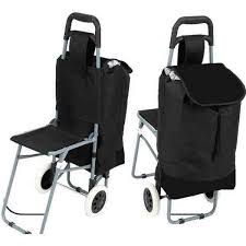 maxam trolley shopping travel bag with folding chair maxam trolley bags shopping bag shopping trip