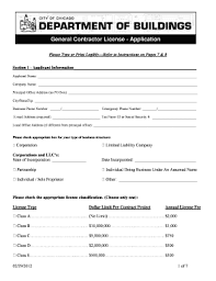 Whether you specialize in your industry or are a general contractor is up to you depending on your particular areas of expertise and what you prefer. Fillable Online Cityofchicago General Contractor License City Of Chicago Cityofchicago Fax Email Print Pdffiller