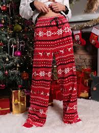 Find best price across your favourite stores. Shein Samt Hose Mit Knoten Auf Taille Und Weihnachten Muster Aktuelle Trends Gunstig Kaufen Shein Deutschland