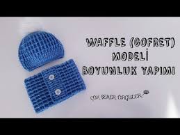 Waffle Gofret Modeli Boyunluk Yapimi Bere Boyunlukyapimi Baby Kids Crochet Knit Orgu Youtube Krose Bere Waffle