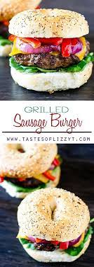 From chicken traybakes to fish tray bakes, these recipes are easy to prepare and packed full of flavour. Grilled Pork Burgers Tastes Of Lizzy T S Pork Burgers Sausage Burger Recipes Sausage Burgers
