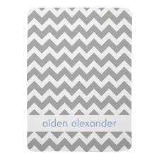 Black And White Zig Zag Pattern Name Gray White Chevrons Zigzag Pattern Baby Names Baby Blanket Zazzle Com Baby Patterns Zig Zag Pattern Baby Names