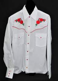 4.6 out of 5 stars 110. 3903 Men S White With Red Rose Ely Cattleman Embroidered Western Shirt Et Reavis Sonet Reavis Son
