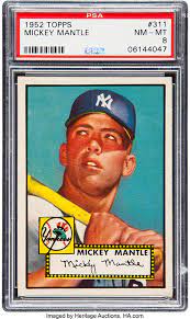 Psa 10 (left) compared to a psa 1 (right) 1952 topps mickey mantle #311. 408k 1952 Topps Mickey Mantle Leads Heritage Auctions November Sale