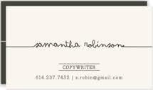 Here the text is for social media consultant. Business Cards Minted