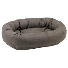bowsers microvelvet donut dog bed storm linen yatak