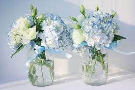 Elena Pretty Light Wedding Flower Centerpieces Blue Flower Centerpieces Wedding Blue Wedding Flowers