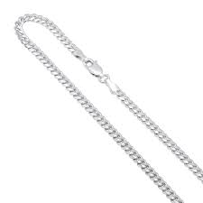 If you would like a bracelet or chain at any length or size, contact me we'll make it hand made from we make them even in white gold!!! 2 5mm Miami Cuban Link Curb Chain In 14k White Gold Itshot Com 890828