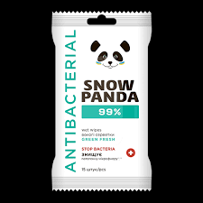 Panda салфетки влажные для рук и тела 99% с антимикробным действием 15шт