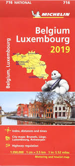 Belgium Luxembourg 2019 Michelin National Map 716 Map