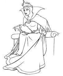 We color minnie dressed as the evil queen , disney princess cinderella , aurora and bell. The Evil Queen Of Snow White Disney Snow White Coloring Pages Disney Coloring Pages Cartoon Coloring Pages