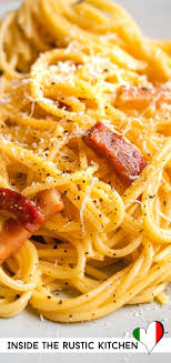 Spaghetti Alla Carbonara Inside The Rustic Kitchen Recipe In 2020 Carbonara Pasta Italian Recipes Authentic Yummy Pasta Recipes