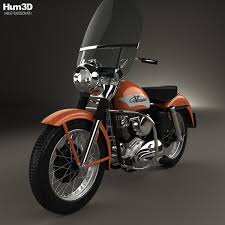 3d Model Of Harley Davidson Kh Elvis Presley 1956 Harley Davidson Harley 3d Model