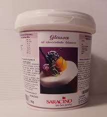 Glassa a specchio al cioccolato. Saracino Mirror Glaze White 1kg As Dreamcake