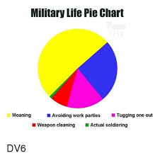 Military Life Pie Chart Moaning Avoiding Work Parties