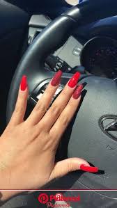 Diy acrylic nails at home. 50 Festive Red Coffin Christmas Nails To Inspire You Marble Acrylic Nails Red Acrylic Nails Best Acrylic Nails Clara Beauty My