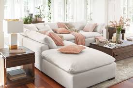 Give your family room a complete makeover with a leather living room set. Plush 4 Piece Sectional And Ottoman Ivory Value City Furniture And Mattresses American Signature Living Room City Furniture White Furniture Living Room