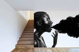 Tout en noir et blanc, imprimé en format papier peint, sa beauté sera amplifiée, pour un résultat grandeur nature très réaliste. Poster Mural Cendra Art Mural Contemporain