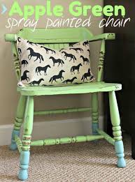 Spray Painted Green Chair Spray Paint Chairs Painted Chair Green Chair
