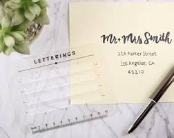 Letter Envelope Address Addressing Stencil Ruler Guide Template For Holiday Cards Thank You Notes Diy Labels Diy Labels Envelope Stencil Addressing Envelopes