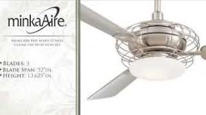 Measures 52 l x 52 w x 13.75 h. Minka Aire F601 Acero 52 Inch Ceiling Fan With Light Kit Youtube