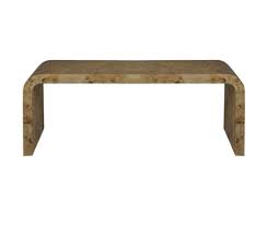 Milo baughman inspired burl wood coffee table. Waterfall Coffee Table In Burl Wood Burke Decor