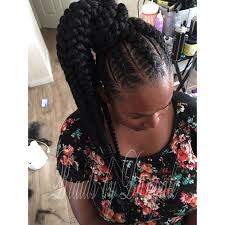 Feed Braids Ponytail Feed In Braids Hairstyles Braid Styles Lemonade Braids Hairstyles