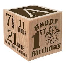 And with these affordable first birthday gift ideas, you'll save enough to buy yourself a little treat, too. Amazon Com First Birthday Gift For Baby Boy Or Girl Personalized Block Baby 1st Birthday Gifts For Baby Girl And Boy Present First Blocks Custom Engraved Wooden