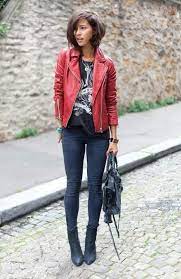 Hair Red Black Leather Jackets 30 Ideas Red Leather Jacket Outfit Womens Fashion Preppy Fashion