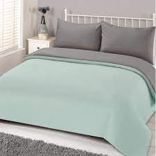 Mint and white is a crisp, clean combination. Brentfords Reversible Duvet Cover With Pillowcase Mint Green Grey Bedding Set Ebay