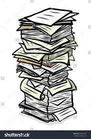Stack Of Used Papers U002f Cartoon Vector And Illustration Hand Drawn Style Isolated On White Backgrou Cartoons Vector Vector Illustration How To Draw Hands