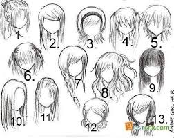 Image Result For Girls Anime Hairstyles Easy Anime Character Drawing Manga Hair Cartoon Hair