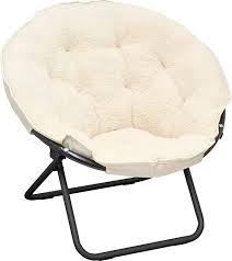 Amazon Com Urban Shop Sherpa Saucer Chair Ivory Home Kitchen In 2020 Saucer Chairs Chair Urban Shop
