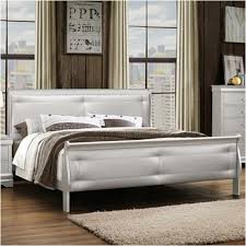 White and silver queen bedroom set. Marley Slr Qb Global Furniture Marley Silver Bedroom Queen Bed
