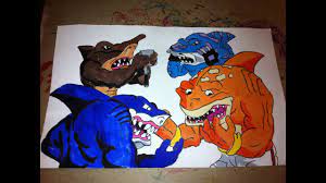 After all, it is a coloring page that focuses on the two of them and not on adults. How To Color In Big Slammu From Street Sharks Youtube